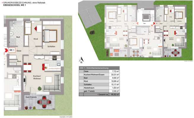 Grundriss WE 1