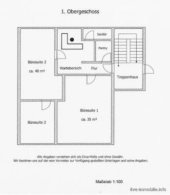 Grundriss - Bürosuite