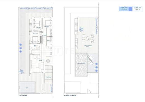 One-Level Villas with Pool and Solarium in Los Alcázares Murcia