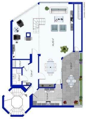 Grundriss untere Ebene