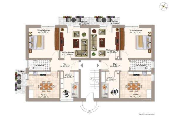 Erdgeschoss und Obergeschoss