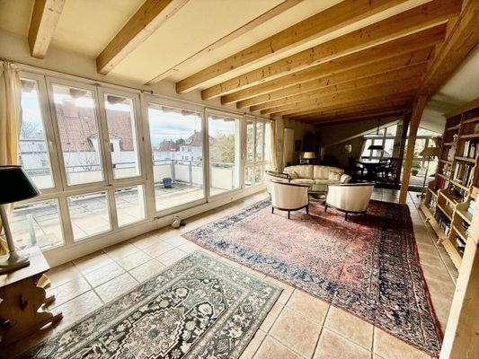 Wohnzimmer im Dachgeschoss