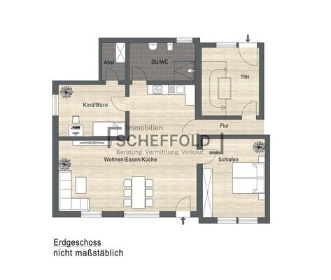 Grundriss 3,5 Zimmer-Variante