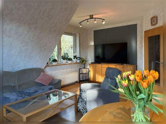 Wohn- Esszimmer im Dachgeschoss