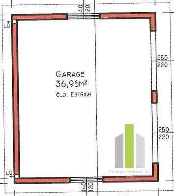 Grundriss Garage (nicht Maßstabsgetreu)