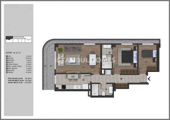 Special Concept Flats for Sale in Istanbul Kagithane