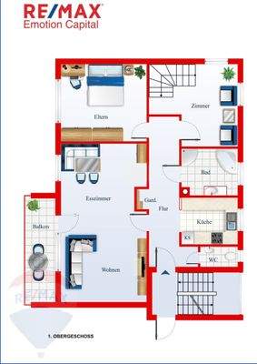Grundriss 1.Obergeschoss