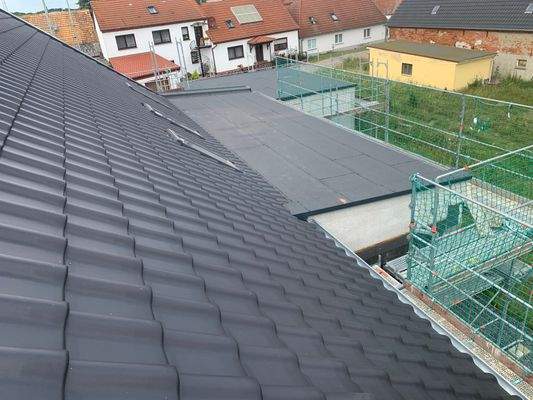 Dachziegeleindeckung 