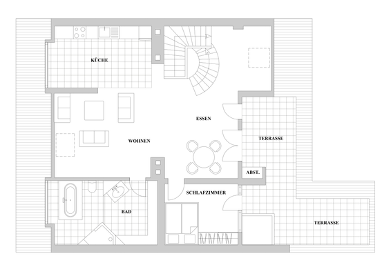 Grundriss 4. Obergeschoss / Dachgeschoss