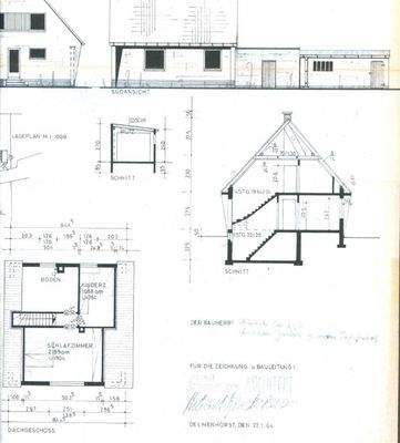 Schnitt und Grundriss DG