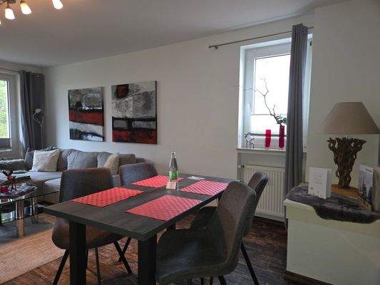 Essplatz im Wohnzimmer