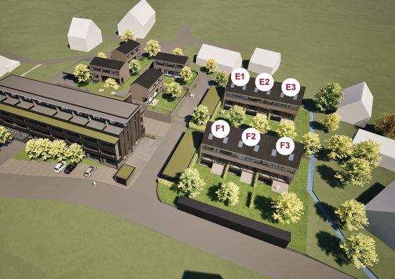 Übersicht Anordnung Reihenhäuser