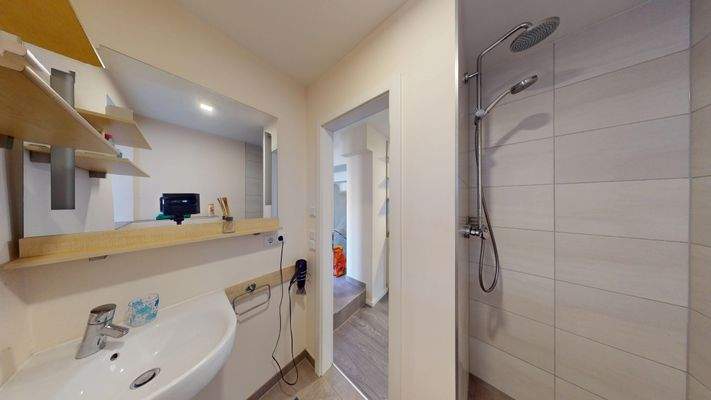 Tageslichtbad mit Dusche (Wohnung 1)