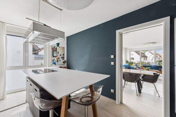 Küche Blick zu Wohnbereich WE2