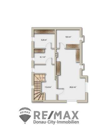 EFH 1220 Wien Grundriss möbliert  KG