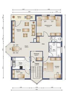 Grundriss Obergeschoss