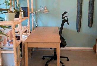 Gemütlicher Arbeitsplatz / Schreibtisch