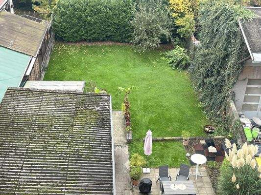 Das Gartengrundstück von oben