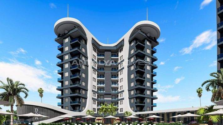 Stylish Flats in an Extensive Project in Alanya Avsallar