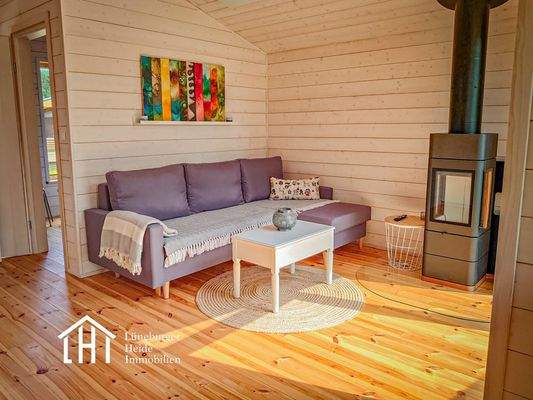 Wohnbereich mit Kamin