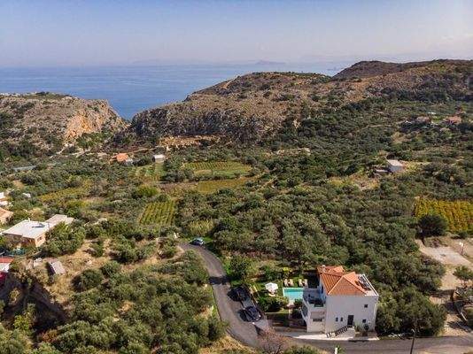 Kreta, Afrata: Premium-Villa mit Meerblick zu verkaufen