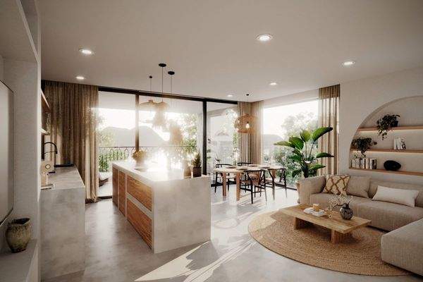 Lichtdurchfluteter Wohn- und Essbereich