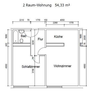 Grundriss der Wohnung