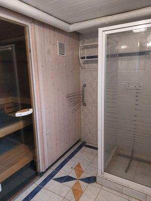 Sauna mit Dusche 