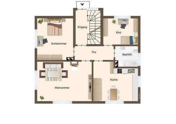 Erdgeschoss mit Balkon