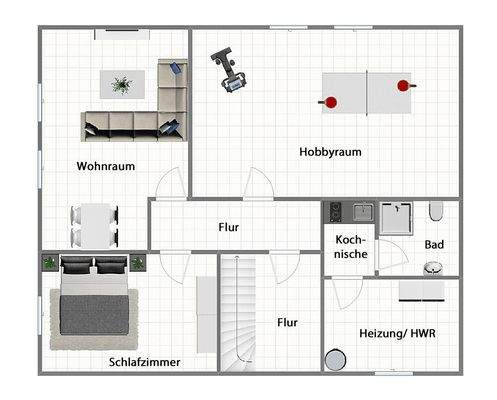 Grundriss Kellergeschoss (nicht maßstabsgetreu)