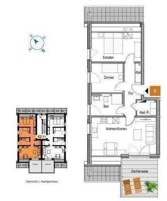 Grundriss Wohnung 6 – Brookgang 46 