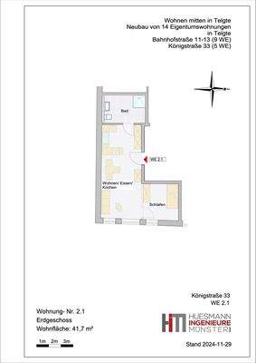 Grundriss Wohnung 2.1