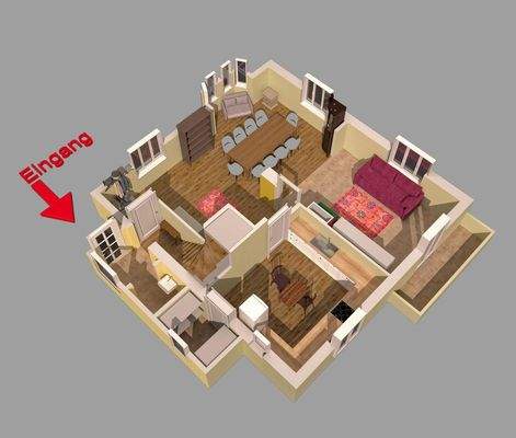 Grundriss Erdgeschoss 3D