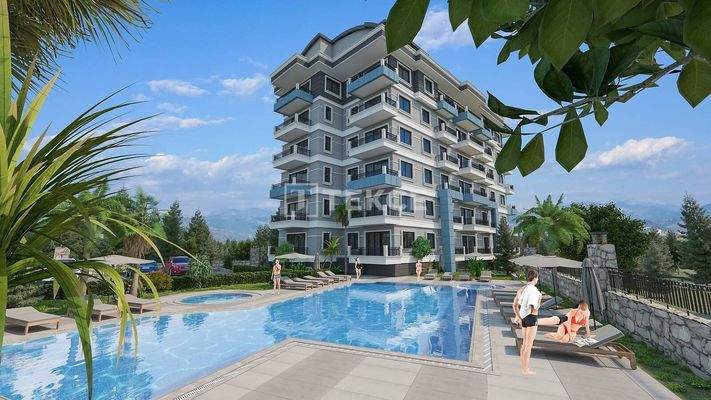 Flats 500 m from the Sea in Alanya Demirtaş