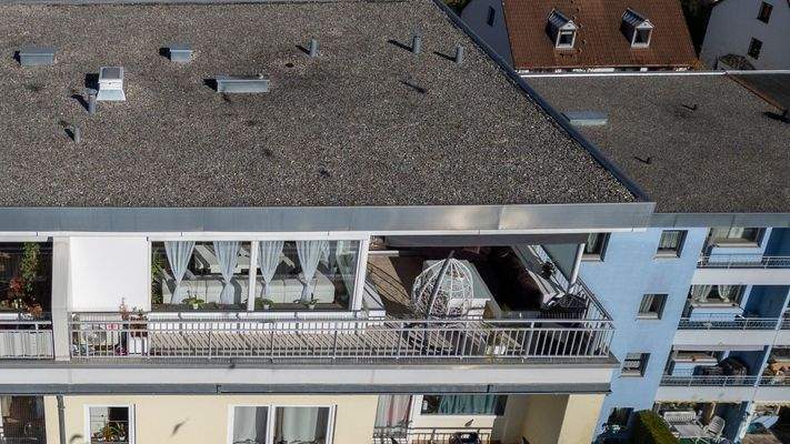 Balkon aus der Vogelperspektive