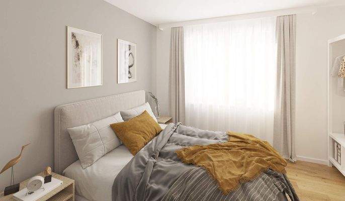 Helles und komfortables Schlafzimmer