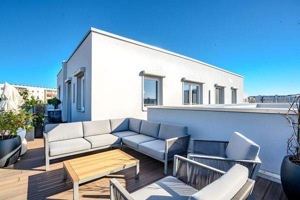 Dachterrasse digital möbliert