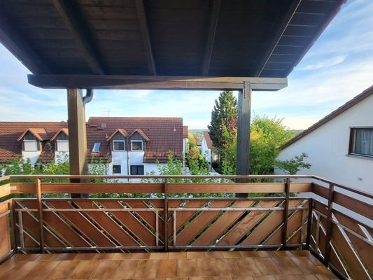 Blick vom Balkon