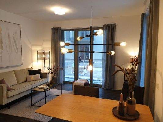 Wohnzimmer eingerichtet