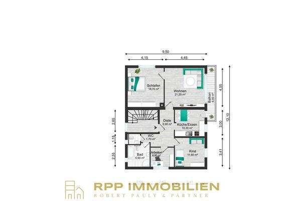 Grundriss Obergeschoss