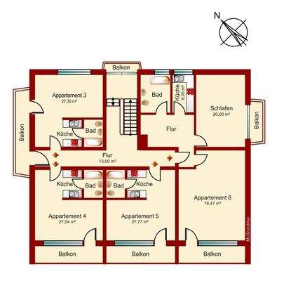 Grundriss Obergeschoss