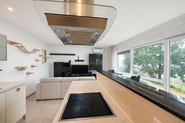 Küche: Blick auf Wohnzimmer