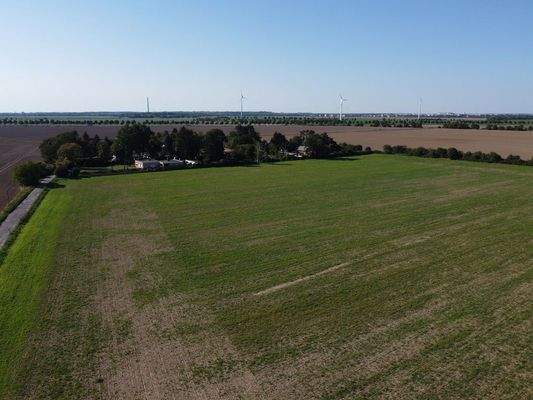 Siedlungslage zwischen Gartenanlagen und Einfamilienhäusern 