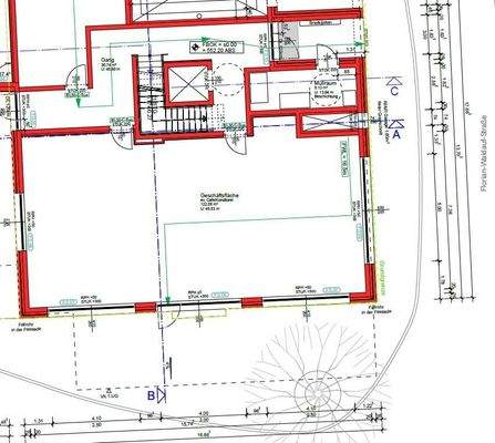 Plan EG ca. 120 m² (teilbar in 50 + 70 m²)