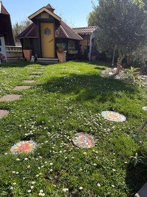 Garten und Gartenhütte