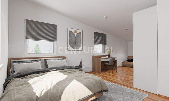 Dachgeschoss Schlafen Einrichtungsbeispiel