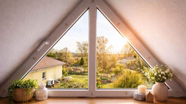 Blick in den sonnigen Morgen