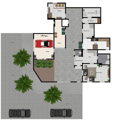 Erdgeschoss mit Nebengelassen