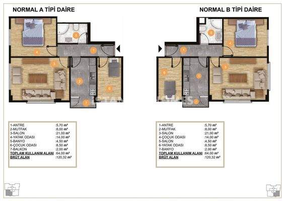 Flats with Smart Home System and Parking Lot in Eyüpsultan Istanbul