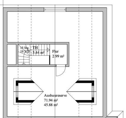 Grundriss DG mit Ausbaureserve